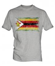 Zimbabwe Distressed Flag Mens T-Shirt