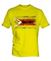 Zimbabwe Distressed Flag Mens T-Shirt