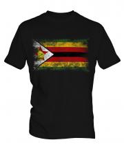 Zimbabwe Distressed Flag Mens T-Shirt