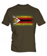 Zimbabwe Distressed Flag Mens T-Shirt