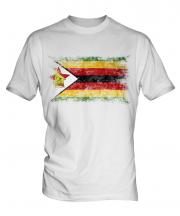 Zimbabwe Distressed Flag Mens T-Shirt