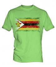 Zimbabwe Distressed Flag Mens T-Shirt