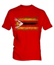 Zimbabwe Distressed Flag Mens T-Shirt