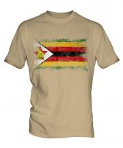Zimbabwe Distressed Flag Mens T-Shirt