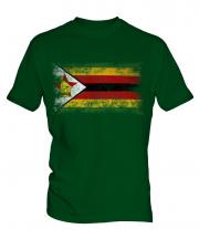 Zimbabwe Distressed Flag Mens T-Shirt