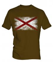 Alabama State Distressed Flag Mens T-Shirt