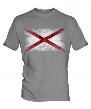 Alabama State Distressed Flag Mens T-Shirt