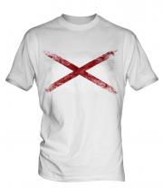 Alabama State Distressed Flag Mens T-Shirt