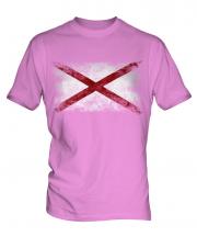 Alaska State Distressed Flag Mens T-Shirt