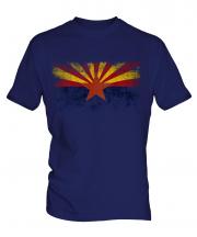 Arizona State Distressed Flag Mens T-Shirt