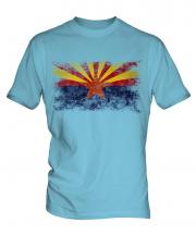 Arizona State Distressed Flag Mens T-Shirt