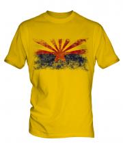 Arizona State Distressed Flag Mens T-Shirt