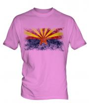 Arizona State Distressed Flag Mens T-Shirt