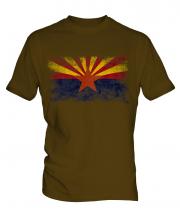 Arizona State Distressed Flag Mens T-Shirt