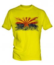 Arizona State Distressed Flag Mens T-Shirt