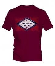 Arkansas State Distressed Flag Mens T-Shirt