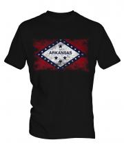 Arkansas State Distressed Flag Mens T-Shirt