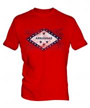 Arkansas State Distressed Flag Mens T-Shirt
