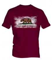 California State Distressed Flag Mens T-Shirt