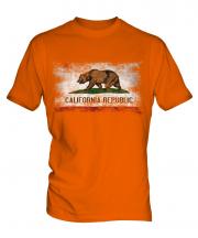 California State Distressed Flag Mens T-Shirt
