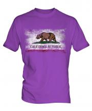 California State Distressed Flag Mens T-Shirt