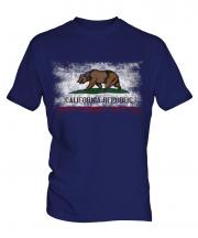 California State Distressed Flag Mens T-Shirt