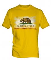 California State Distressed Flag Mens T-Shirt