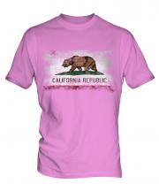 California State Distressed Flag Mens T-Shirt