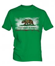 California State Distressed Flag Mens T-Shirt