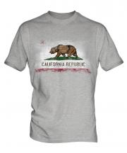 California State Distressed Flag Mens T-Shirt