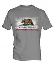 California State Distressed Flag Mens T-Shirt