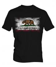 California State Distressed Flag Mens T-Shirt