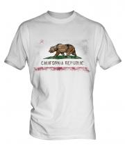 California State Distressed Flag Mens T-Shirt