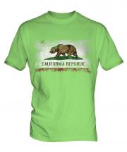 California State Distressed Flag Mens T-Shirt