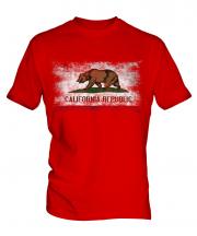 California State Distressed Flag Mens T-Shirt