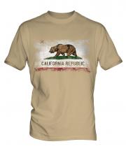 California State Distressed Flag Mens T-Shirt
