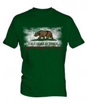 California State Distressed Flag Mens T-Shirt