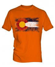 Colorado State Distressed Flag Mens T-Shirt