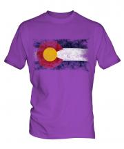 Colorado State Distressed Flag Mens T-Shirt