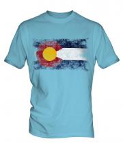 Colorado State Distressed Flag Mens T-Shirt