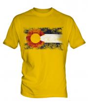 Colorado State Distressed Flag Mens T-Shirt