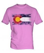 Colorado State Distressed Flag Mens T-Shirt