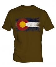 Colorado State Distressed Flag Mens T-Shirt