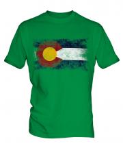Colorado State Distressed Flag Mens T-Shirt