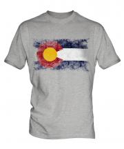Colorado State Distressed Flag Mens T-Shirt