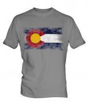 Colorado State Distressed Flag Mens T-Shirt