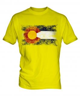 Colorado State Distressed Flag Mens T-Shirt
