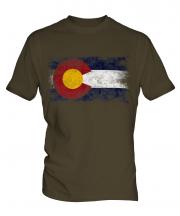 Colorado State Distressed Flag Mens T-Shirt