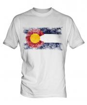 Colorado State Distressed Flag Mens T-Shirt