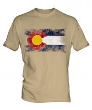Colorado State Distressed Flag Mens T-Shirt